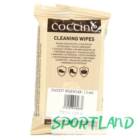 Preparat do butów chusteczki czyszczące Coccine DA0337 15 szt. Preparat do butów chusteczki czyszczące Coccine DA0337 15 szt.