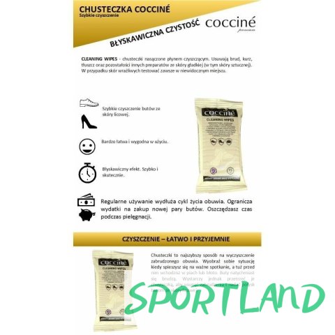 Preparat do butów chusteczki czyszczące Coccine DA0337 15 szt. Preparat do butów chusteczki czyszczące Coccine DA0337 15 szt.
