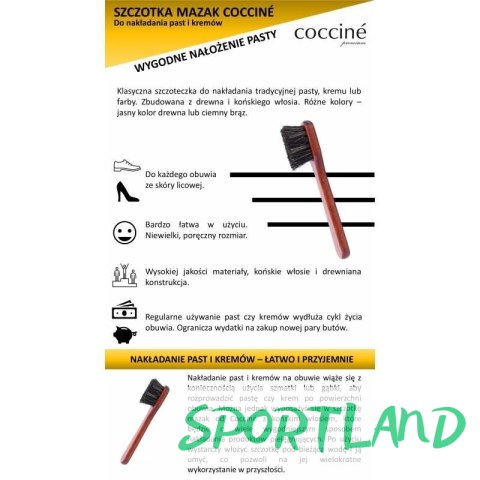 Szczotka do butów mazak Coccine mała DA0248 N/A Szczotka do butów mazak Coccine mała DA0248 N/A