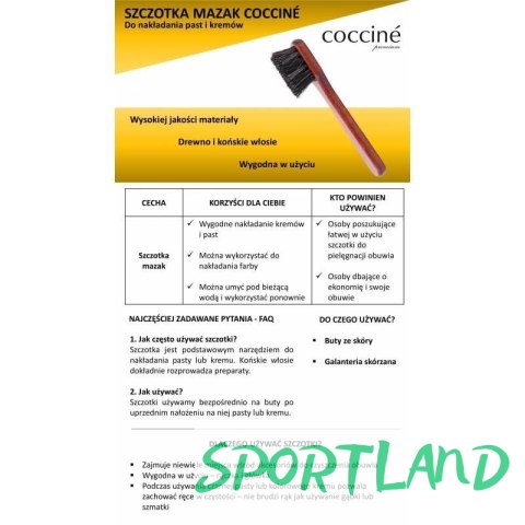 Szczotka do butów mazak Coccine mała DA0248 N/A Szczotka do butów mazak Coccine mała DA0248 N/A