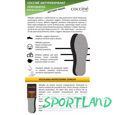 Wkładki do butów Coccine Antiperspirant Perforated DA0213 41 Wkładki do butów Coccine Antiperspirant Perforated DA0213 41