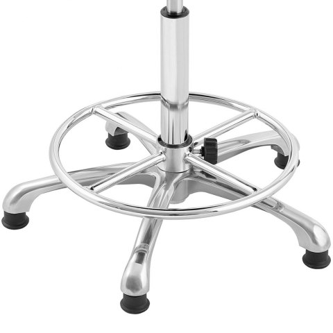 Krzesło robocze warsztatowe z oparciem podnóżkiem CHROM do 120 kg 515-780 mm czarne Krzesło robocze warsztatowe z oparciem podnóżkiem CHROM do 120 kg 515-780 mm czarne