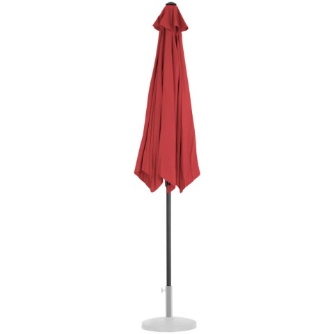 Parasol ogrodowy okrągły duży uchylny z korbką śr. 300 cm bordowy Parasol ogrodowy okrągły duży uchylny z korbką śr. 300 cm bordowy