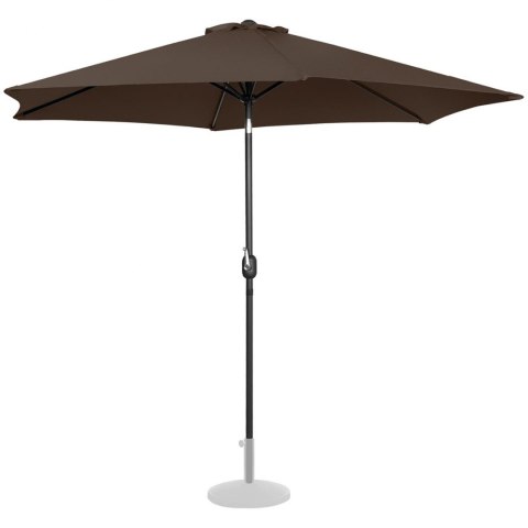 Parasol ogrodowy okrągły duży uchylny z korbką śr. 300 cm brązowy Parasol ogrodowy okrągły duży uchylny z korbką śr. 300 cm brązowy