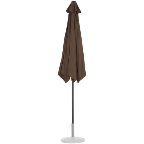 Parasol ogrodowy okrągły duży uchylny z korbką śr. 300 cm brązowy Parasol ogrodowy okrągły duży uchylny z korbką śr. 300 cm brązowy
