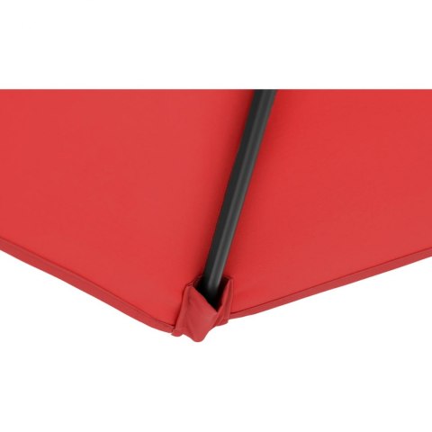 Półparasol przyścienny balkonowy tarasowy półokrągły 270 x 135 cm czerwony Półparasol przyścienny balkonowy tarasowy półokrągły 270 x 135 cm czerwony