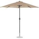 Półparasol przyścienny balkonowy tarasowy półokrągły 270 x 135 cm kremowy