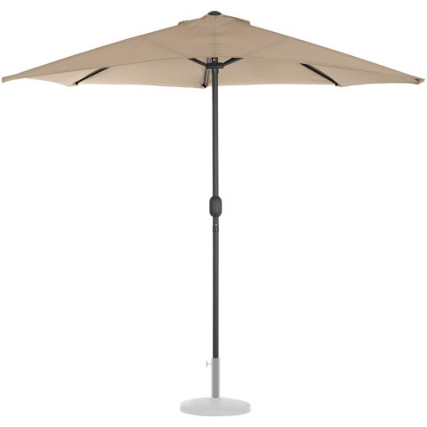 Półparasol przyścienny balkonowy tarasowy półokrągły 270 x 135 cm kremowy Półparasol przyścienny balkonowy tarasowy półokrągły 270 x 135 cm kremowy