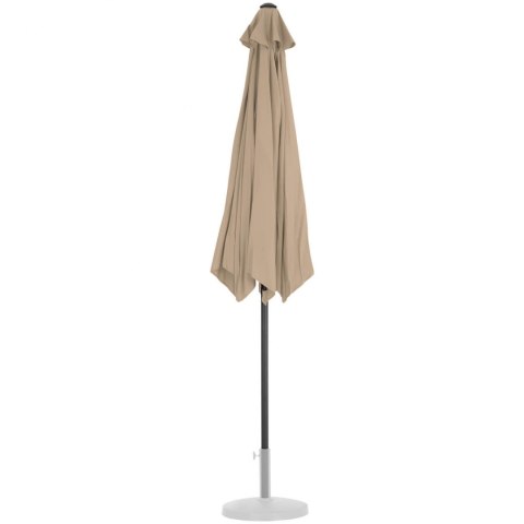 Półparasol przyścienny balkonowy tarasowy półokrągły 270 x 135 cm kremowy Półparasol przyścienny balkonowy tarasowy półokrągły 270 x 135 cm kremowy