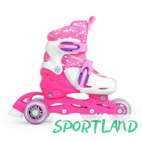 Zestaw SMJ Sport Combo Pink LED: 2w1 wrotko-rolki HS-TNK-000009549 30-33 Zestaw SMJ Sport Combo Pink LED: 2w1 wrotko-rolki HS-TNK-000009549 30-33