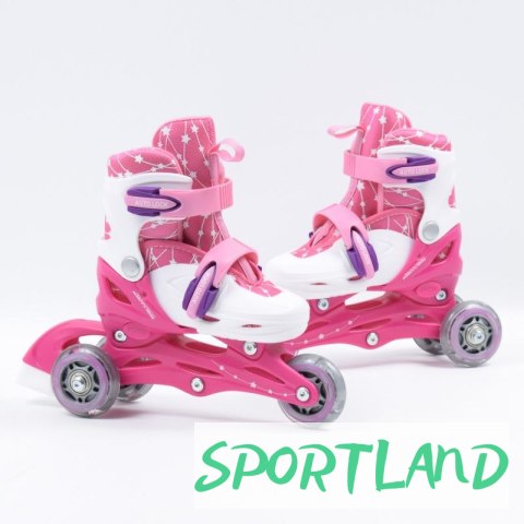 Zestaw SMJ Sport Combo Pink LED: 2w1 wrotko-rolki HS-TNK-000009549 30-33 Zestaw SMJ Sport Combo Pink LED: 2w1 wrotko-rolki HS-TNK-000009549 30-33
