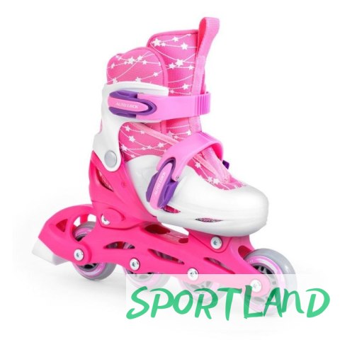 Zestaw SMJ Sport Combo Pink LED: 2w1 wrotko-rolki HS-TNK-000009549 30-33 Zestaw SMJ Sport Combo Pink LED: 2w1 wrotko-rolki HS-TNK-000009549 30-33