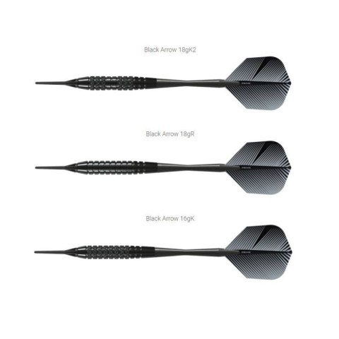 Rzutki Harrows Black Arrow Softip HS-TNK-000013120 16 gR Rzutki Harrows Black Arrow Softip HS-TNK-000013120 16 gR