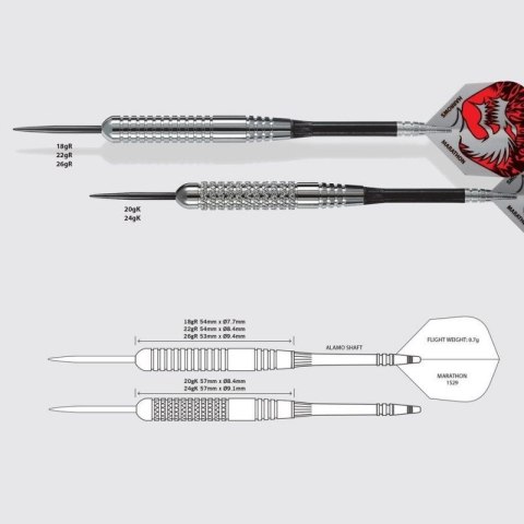 Rzutki Harrows Silver Arrows Steeltip HS-TNK-000013162 20 gK Rzutki Harrows Silver Arrows Steeltip HS-TNK-000013162 20 gK