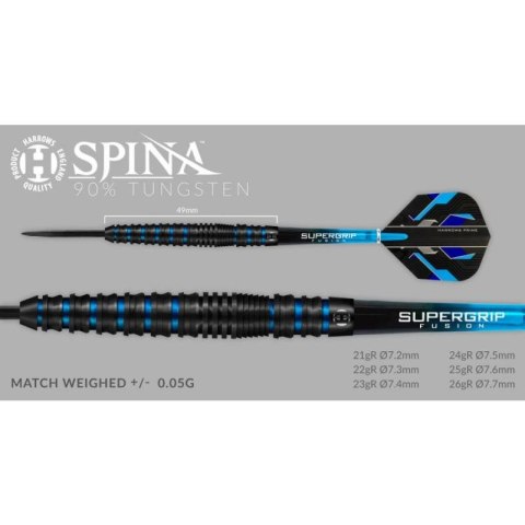 Rzutki Harrows Spina Black 90% Steeltip HS-TNK-000013750 26 gR Rzutki Harrows Spina Black 90% Steeltip HS-TNK-000013750 26 gR