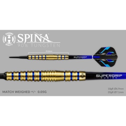 Rzutki Harrows Spina Gold 90% Softip HS-TNK-000013752 20 gR Rzutki Harrows Spina Gold 90% Softip HS-TNK-000013752 20 gR