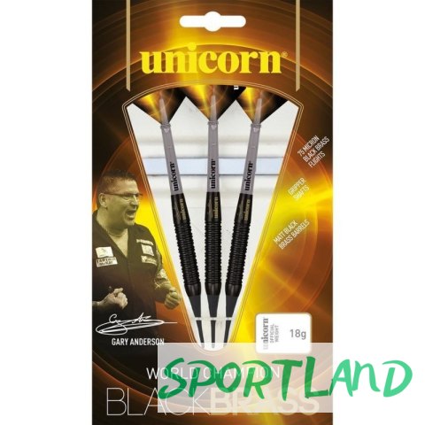 Rzutki soft tip Unicorn Black Brass - Gary Anderson 16g:23661|18g:23662 16 g Rzutki soft tip Unicorn Black Brass - Gary Anderson 16g:23661|18g:23662 16 g
