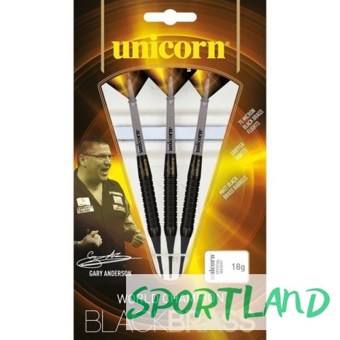 Rzutki soft tip Unicorn Black Brass - Gary Anderson 17g:23663 17 g Rzutki soft tip Unicorn Black Brass - Gary Anderson 17g:23663 17 g