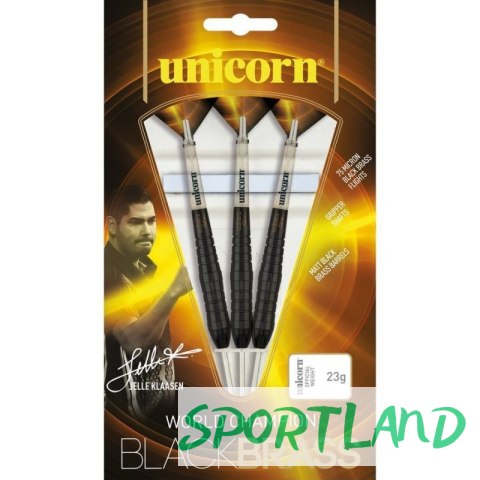 Rzutki steel tip Unicorn Black Brass - Jelle Klaasen 21g:27670|23g:27671|25g:27672 21 g Rzutki steel tip Unicorn Black Brass - Jelle Klaasen 21g:27670|23g:27671|25g:27672 21 g