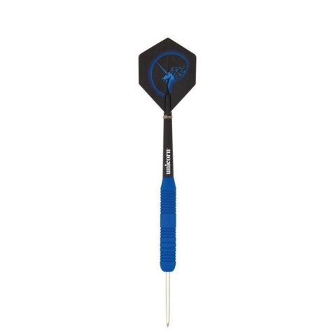 Rzutki steel tip Unicorn Core Plus - Blue Rubberised Brass 21g:8650|23g:8651|25g:8652 23 g