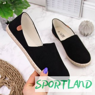 Espadryle slip on z wycięciami NEWS W EVE270A czarne 37
