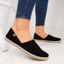 Espadryle slip on z wycięciami NEWS W EVE270A czarne 37