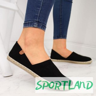 Espadryle slip on z wycięciami NEWS W EVE270A czarne 37