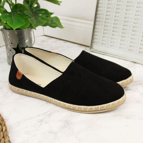 Espadryle slip on z wycięciami NEWS W EVE270A czarne 37 Espadryle slip on z wycięciami NEWS W EVE270A czarne 37