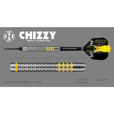 Rzutki Harrows Chizzy Brass Softip HS-TNK-000013872 18 gR Rzutki Harrows Chizzy Brass Softip HS-TNK-000013872 18 gR