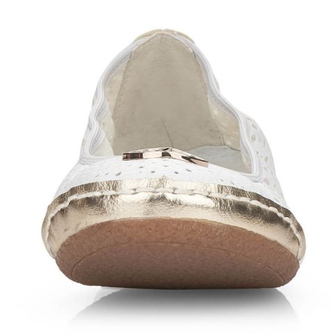 Baleriny ażurowe Rieker W RKR516 białe 37 Baleriny ażurowe Rieker W RKR516 białe 37