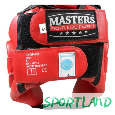 Kask bokserski Masters Ktop-Pu Wako Approved M 02251-02M czerwony+L Kask bokserski Masters Ktop-Pu Wako Approved M 02251-02M czerwony+L