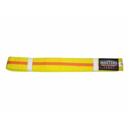 Pas do kimona MASTERS żółty z pomarańczową lamówką 06224-280040704 280 cm