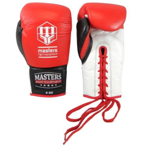 Rękawice bokserskie Masters RBT-600 01600-0802 czerwono-biało-czarny+10 oz Rękawice bokserskie Masters RBT-600 01600-0802 czerwono-biało-czarny+10 oz