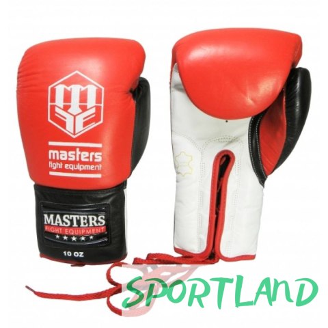 Rękawice bokserskie Masters RBT-600 01600-0802 niebiesko-biało-czarny+10 oz Rękawice bokserskie Masters RBT-600 01600-0802 niebiesko-biało-czarny+10 oz
