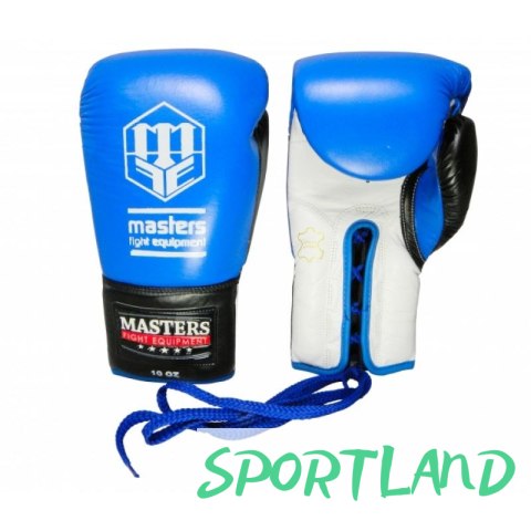 Rękawice bokserskie Masters RBT-600 01600-0802 niebiesko-biało-czarny+10 oz Rękawice bokserskie Masters RBT-600 01600-0802 niebiesko-biało-czarny+10 oz