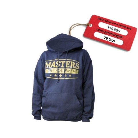 Bluza Masters z kapturem M BS-MFE 06855-M1208 granatowa ze złotym nadrukiem+L Bluza Masters z kapturem M BS-MFE 06855-M1208 granatowa ze złotym nadrukiem+L