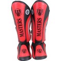 Nagolenniki Masters NS-PU-FT (WAKO APPROVED) 119111-02M czerwony+S Nagolenniki Masters NS-PU-FT (WAKO APPROVED) 119111-02M czerwony+S