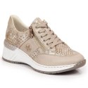 Sneakersy na koturnie Rieker W N4327-80 beżowe 37