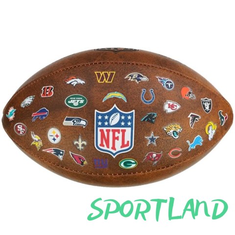Piłka Wilson NFL Official Throwback 32 Team Logo Ball WTF1758XBNF32 9