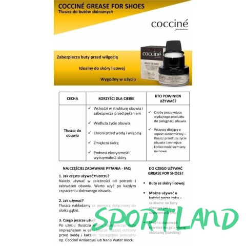 Preparat Coccine czarny tłuszcz do skór licowych DA0242A N/A Preparat Coccine czarny tłuszcz do skór licowych DA0242A N/A