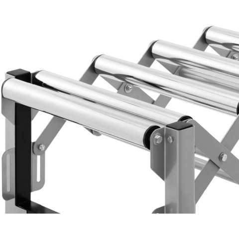 Podajnik stół rolkowy transportowy składany 9 rolek do 130 kg 145 x 59 x 96 cm Podajnik stół rolkowy transportowy składany 9 rolek do 130 kg 145 x 59 x 96 cm