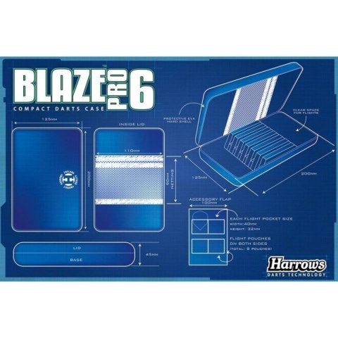 Pokrowiec na rzutki Harrows Blaze Pro 6 Case BLAZEPRO6 N/A Pokrowiec na rzutki Harrows Blaze Pro 6 Case BLAZEPRO6 N/A