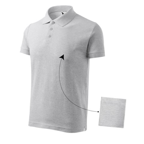 Koszulka polo Malfini Cotton M MLI-21203 jasnoszary melanż 2XL