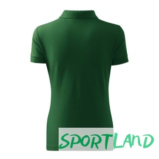 Koszulka polo Malfini Cotton W MLI-21306 zieleń butelkowa 2XL