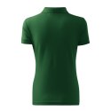 Koszulka polo Malfini Cotton W MLI-21306 zieleń butelkowa S