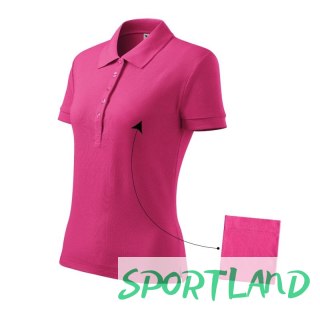 Koszulka polo Malfini Cotton W MLI-21340 czerwień purpurowa S