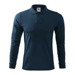 Koszulka polo Malfini Single J. LS M MLI-21102 granatowy M