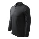Koszulka polo Malfini Single J. LS M MLI-21194 ebony gray 2XL