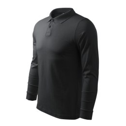 Koszulka polo Malfini Single J. LS M MLI-21194 ebony gray 2XL