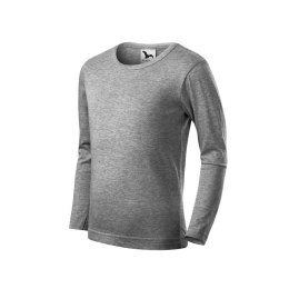 Koszulka Malfini Fit-T LS Jr MLI-12112 ciemnoszary melanż 146 cm/10 lat